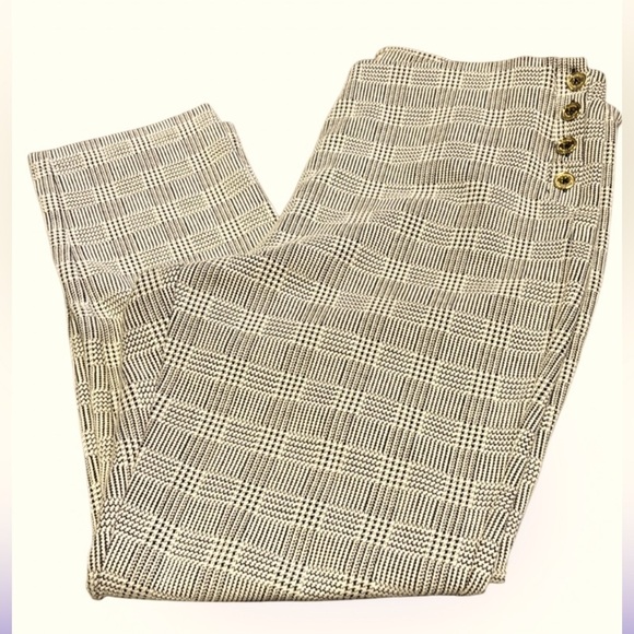 Michael Kors checkered monogram Print pants Size 28 NWOT - Picture 1 of 17